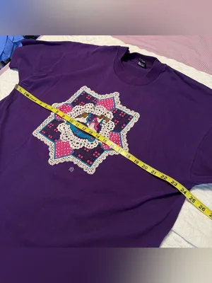 Vintage 80s Best Fruit of the Loom T Shirt Rocking Horse Adult Size XXL Purple thumbnail 9