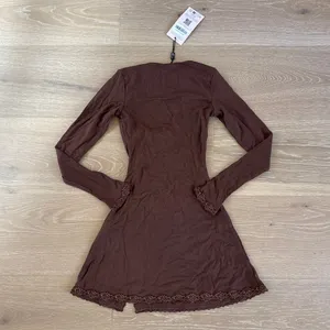 Oh Polly Mini Dress Long Sleeves Luella Size XS Brown thumbnail 4