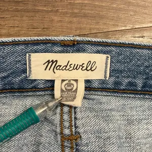 High-Rise Long Denim Shorts in Brightwater Wash thumbnail 12