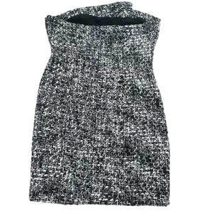 Tobi Strapless‎ Mini Dress M Black Grey Tweed Bodycon Fitted Chic Night Out thumbnail 6