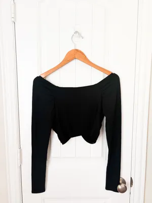 Savage X Fenty Softcore Modal Ruched Crop Top Size Medium NEW thumbnail 5