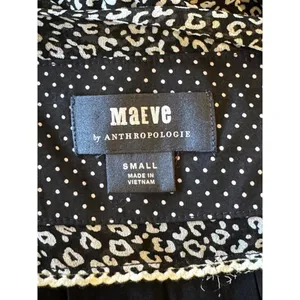 Maeve Anthropologie Black And White Leopard Print Carolyn Mini‎ Dress Size S thumbnail 12