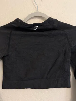 Gymshark Black Long Sleeve Crop Top thumbnail 5
