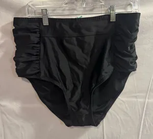 Kona Sol Black High-Waisted Bikini Bottom thumbnail 1