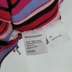 Reformation Anya Women's Wrap Dress Size Extra Small Vertical Stripe Colorful‎ thumbnail 6