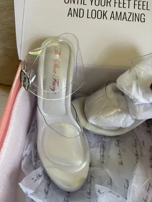 The Shoe Fairy Olympian Clear Heels size 7 thumbnail 2