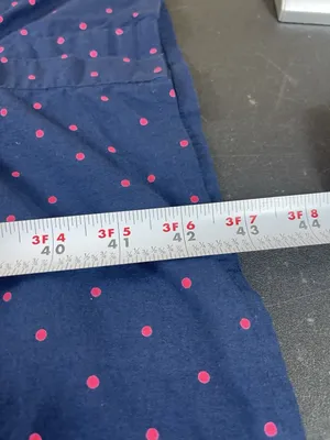 Vermont Country Store S Navy Pink Polka Dot Shirt Dress Cotton Tie Waist Cottage thumbnail 8