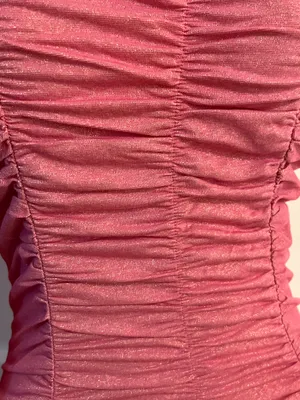 Kate Kasin Hot Pink Ripple Rib One Shoulder thumbnail 4