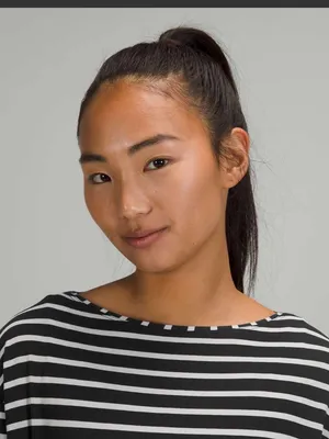 Lululemon Striped Back in Action Long Sleeve Tee Sz 8 thumbnail 4