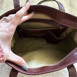 Brahmin Brown Leather And Croc Embossed Shoulder Bag thumbnail 5