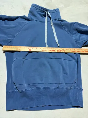 Free people movement FP Blue High Neck Drawstring Pullover Sweatshirt SMALL thumbnail 6