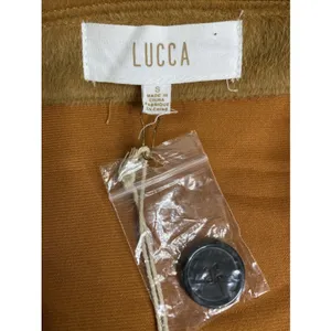 LUCCA Shacket Women Small Camel‎ Brown Faux Wool Utility Jacket Cozy Fall New thumbnail 5