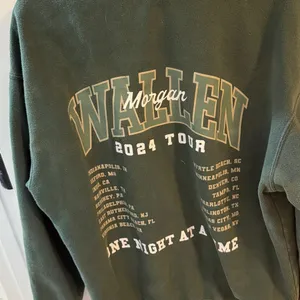 Morgan Wallen One Night at a Time Green Oversized Hoodie thumbnail 5