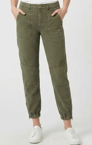 Pistola Olive Green Utility Jogger Cargo Pants Ankle Zip Size 31 thumbnail 1