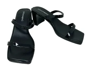 Jeffrey Campbell Jamm-3 Jelly‎ Black Mule Slide Sandals Size 9 thumbnail 1