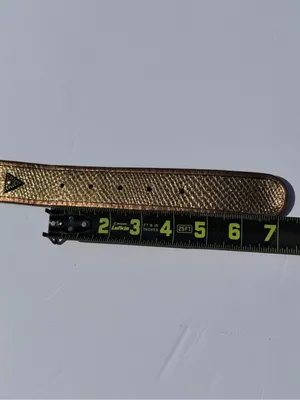 Vintage Western Snakeskin Print Studded Belt Bronze Gold Boho Size M thumbnail 11