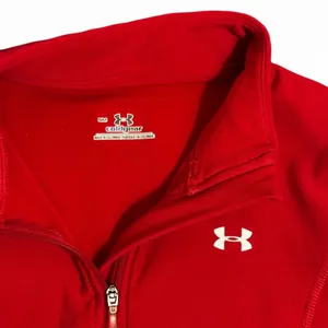 Womens Red Under Armour Athletic Sporty Quarter Zip Small thumbnail 4