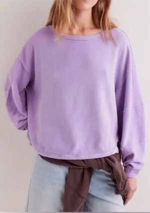 NWT Free People We The Free Total Eclipse Tee - sugared violet - small thumbnail 1