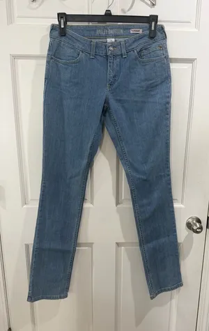 Harley-Davidson Women's Light Blue Straight-Leg Jeans Size 28 thumbnail 1