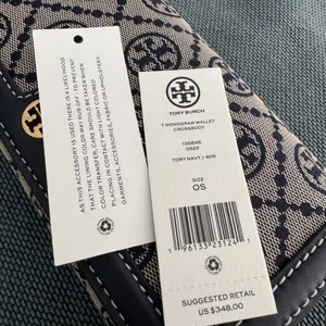New Tory Burch T Monogram Jacquard Wallet Crossbody Clutch Purse 135846 $348 thumbnail 5