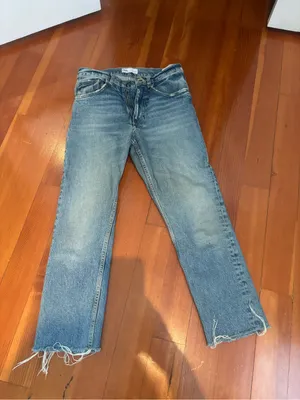 Zara Straight Leg Denim Jeans Size 0 thumbnail 2
