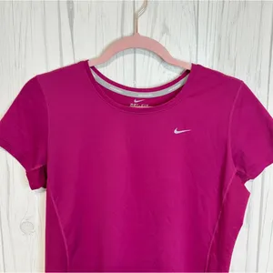NIKE Women’s Dri-Fit Running Tee in‎ Magenta, Large thumbnail 2