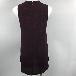 Topshop sleeveless maroon black size 6 tunic thumbnail 4
