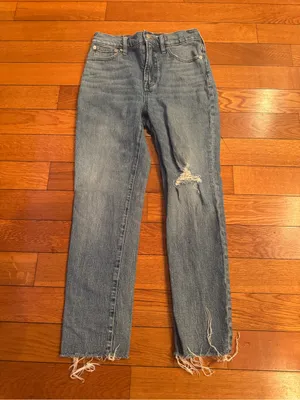 Madewell The Perfect Vintage Jean Size 26 Distressed Raw Hem EUC thumbnail 2