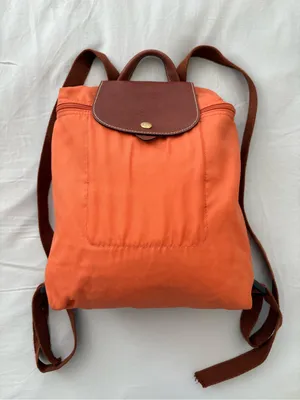 Longchamp Le Pliage Sac a Dos Backpack Nylon Orange thumbnail 1