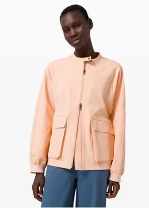 Lululemon lab Kosaten jacket peach satin XS nwot thumbnail 1