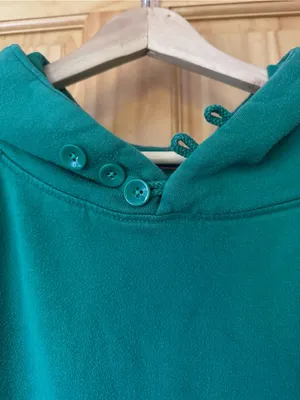Vintage American Eagle Outfitters Hooded Pullover with Button Scuba Neck size M thumbnail 2