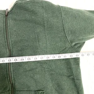 NEW Aerie Green Fleece Sherpa Soft Cozy Full Zip Loungewear Boho Hoodie M thumbnail 6