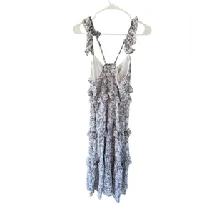 Tuckernuck O.P.T Ingrid Purple Floral Ruffle Midi Dress thumbnail 6