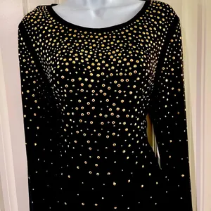 Sale! NEW! Gianni Bini Black Embellished Dress thumbnail 1