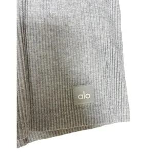 Aloha Island Alo Yoga High-Waist Muse Shorts Athletic Heather Grey Women's Size‎ Large thumbnail 4