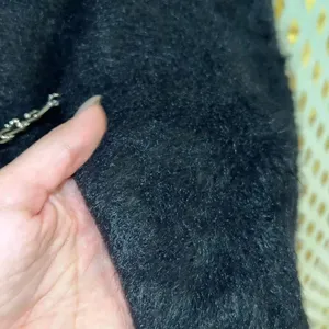 Fabletics Mini Crop Cardigan in Faux Mohair Black size L thumbnail 5
