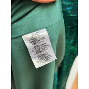 NEW Betsy & Adam Metallic Jade Green Drape Sleeve Sheath Gown Size 14 thumbnail 10