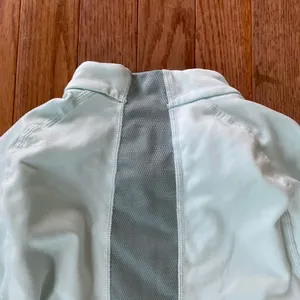 light blue and gray athletic workout mock neck longsleeve thumbnail 5