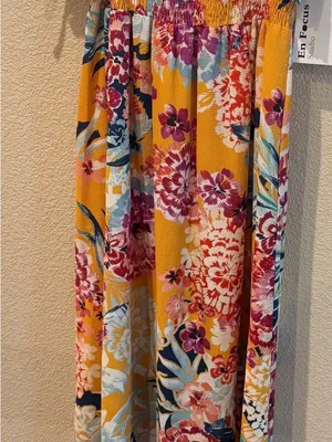 Enfocus Studio Mustard Floral Off-Shoulder Maxi Dress thumbnail 7
