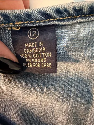 American Eagle Outfitters Blue Denim Slip Dress with 'Love' Detail thumbnail 6