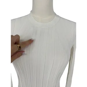FRAME Ribbed Off White Long Sleeve Midi Sweater Dress Size XXS thumbnail 10