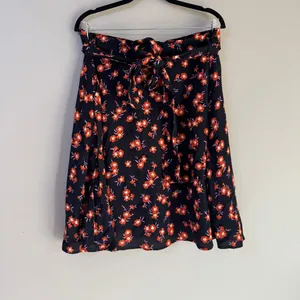 NWT Ann Taylor multicolor floral tie waist full skirted mini skirt Size 14 thumbnail 3
