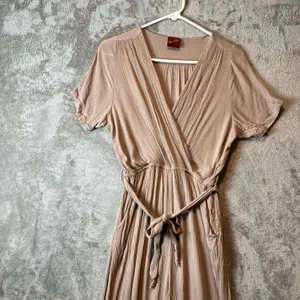 Yak n Yeti Tan Jumpsuit Medium Lagenlook Boho Free Spirit‎ Earthy Zen Natural thumbnail 2