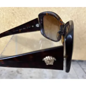 Versace Vintage Havana Tortoise Shell 4215 Polarized Womens Sunglasses and Case thumbnail 3