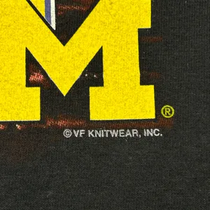 Lee University Of Michigan Wolverines Vintage Sport Graphic Black T-Shirt Size XL thumbnail 3