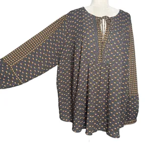 Ann Taylor LOFT Plus 24 Long Sleeve Pullover Blouse Peasant Top Boho Cottagecore thumbnail 5