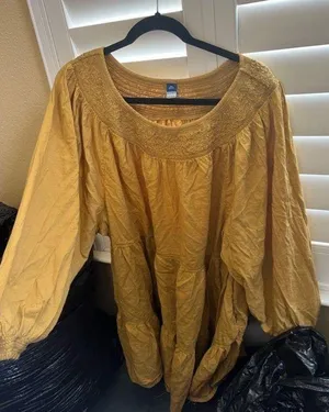 Old Navy mustard yellow mini dress thumbnail 1