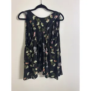 Free People Love Potion Black Top Boho Cottage Coquette Lace Black Medium Womens thumbnail 5