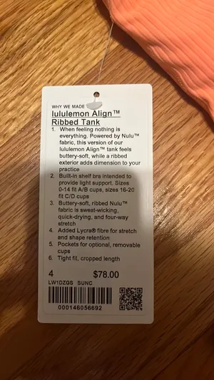 Lululemon Align Ribbed Tank (Size 4) thumbnail 3