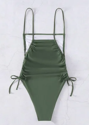 Army Green Bathing Suit Size M thumbnail 2